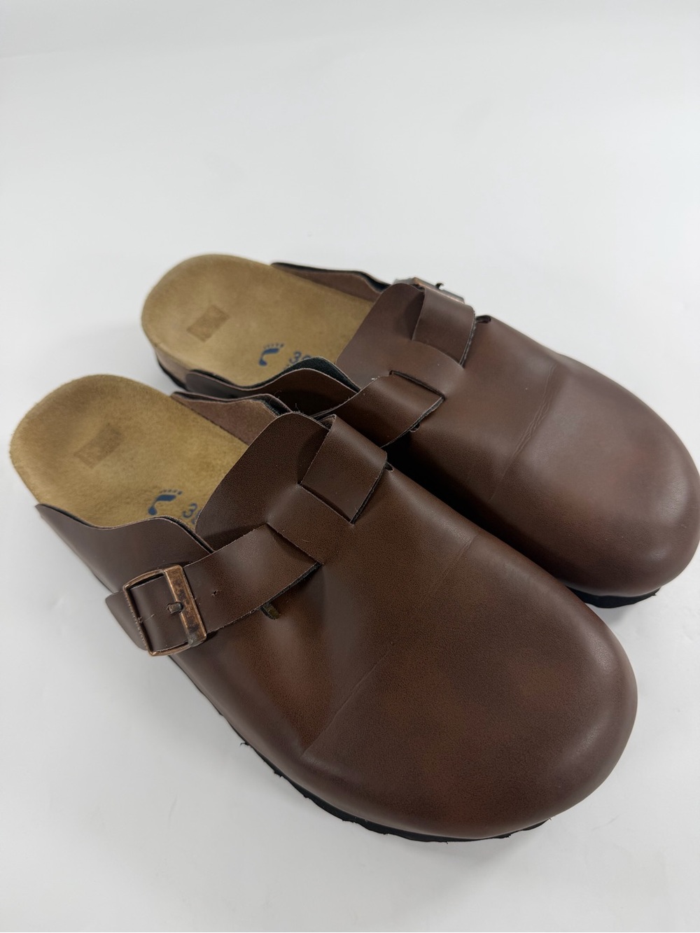 Birkenstock Boston Birkibuc Clogs Brown Comfort Shoes EU 39 US 8 Narrow